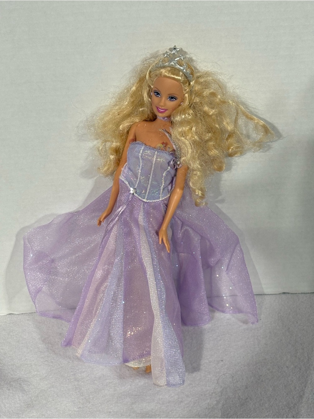 Barbie Lilac Sparkle Gown Princess Doll with Silver Tiara